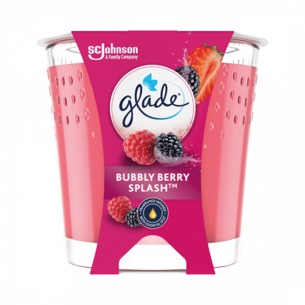 Glade Duftkerze Bubbly Berry Splash, im Glas, 112g